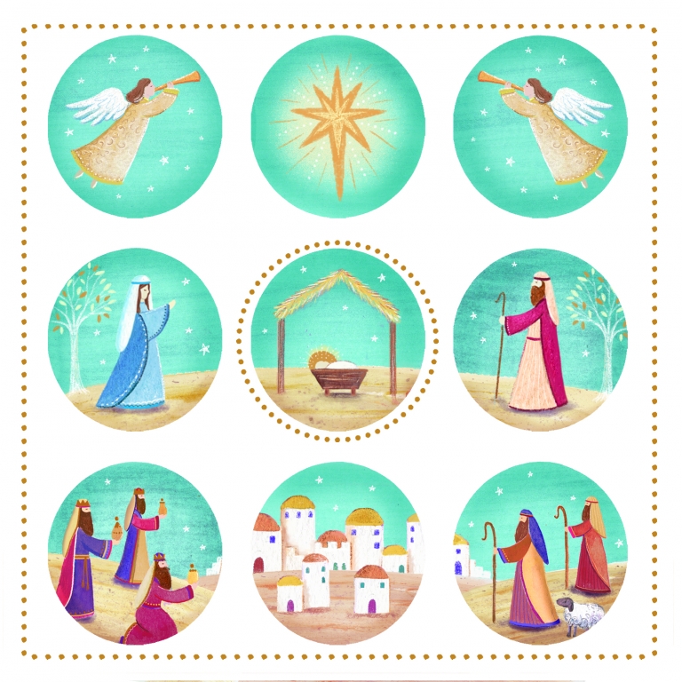 Tearfund - Christmas Circles (Pack of 10) - Christian Christmas Cards